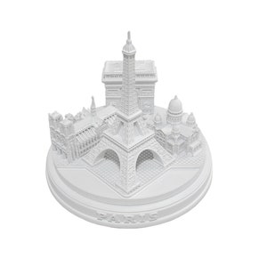 Paris City Skyline 3D Model: Landmark Replica Souvenir