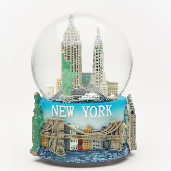 ZIZO Large Musical Water Snow Globe New York Cityscape souvenir gift for kids friends 5"