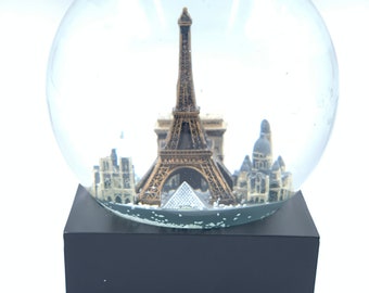 Paris Snow Globe Romantic Gift Souvenir Decor for Home Office 4 1/2 Inches