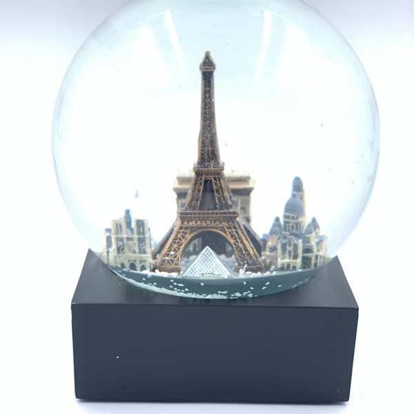 Paris Snow Globe Romantic Gift Souvenir Decor for Home Office 4 1/2 Inches