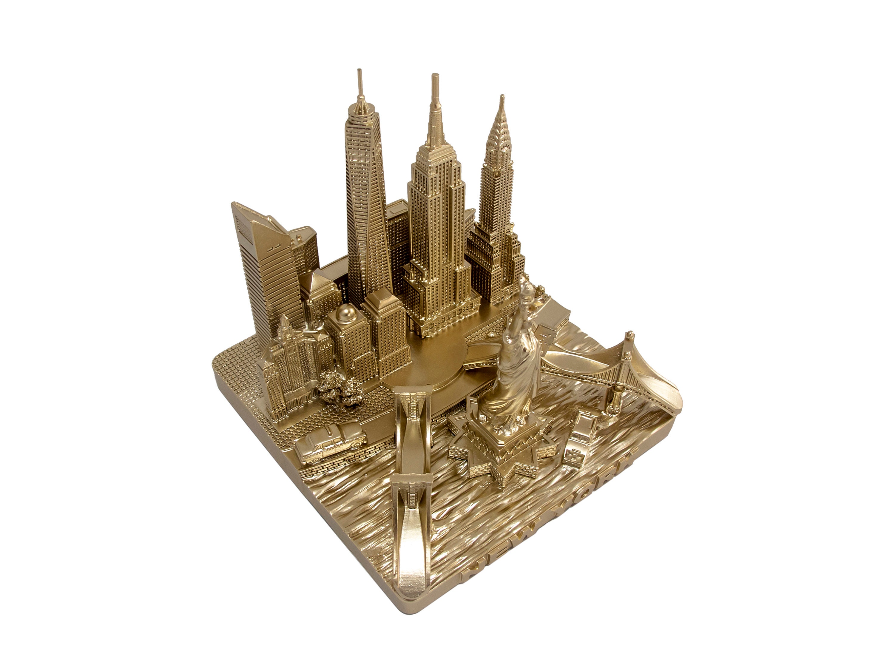 Seoul City Skyline 3D Model Rose Gold 4.5 Inches