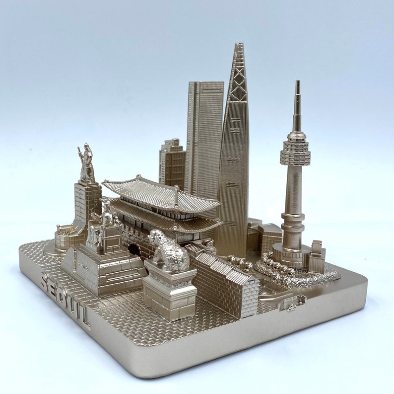 Seoul 3D City Famous Building Model Statue Souvenir Decoration for Home ...