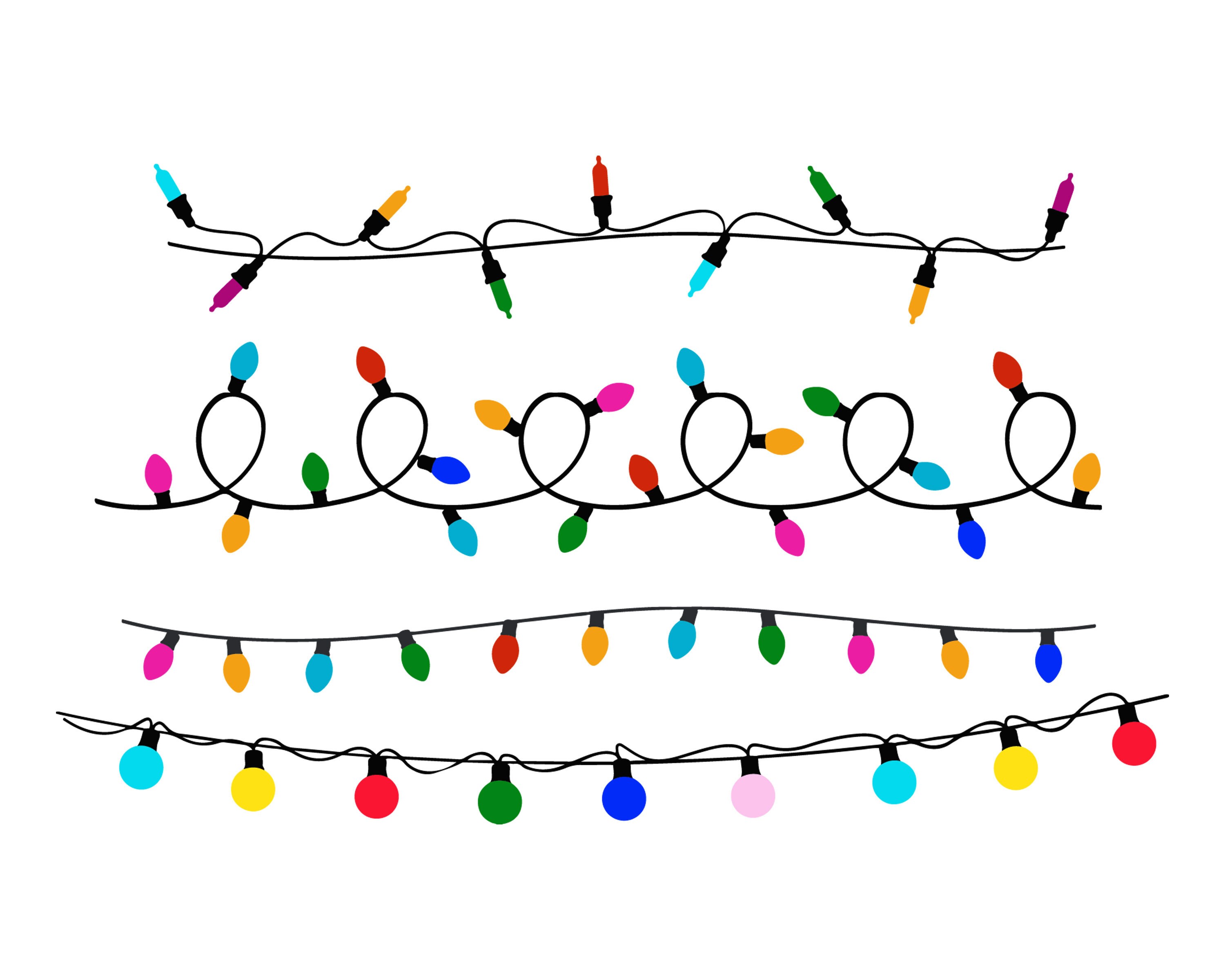 Christmas Lights SVG Bundle Merry Christmas Light Strand Svg Etsy