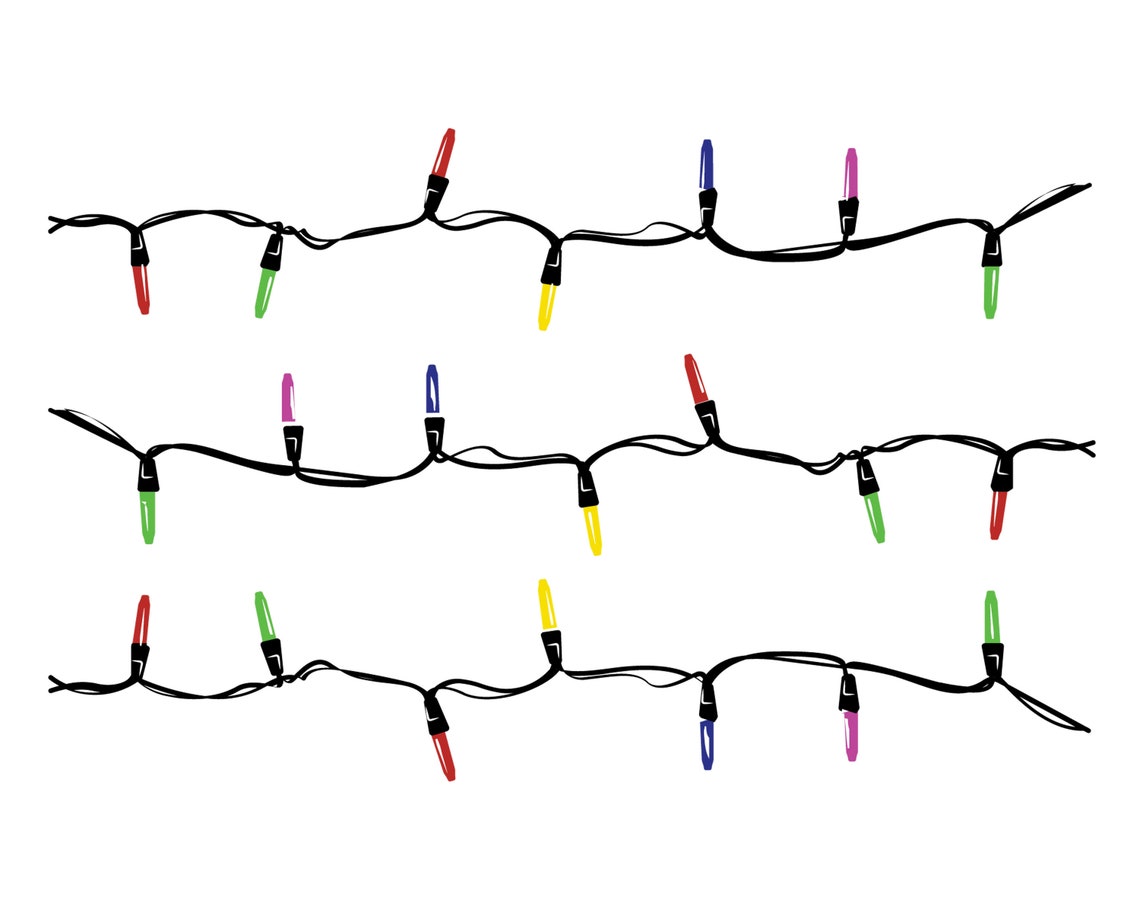 Christmas Lights SVG Bundle Merry Christmas Light Strand Svg Etsy