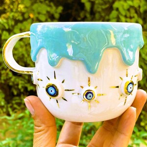 Evil eye mug, evil eye coffee mug, evil eye mugs, evil eye cup, nazar tasse, coffee mug evil eye, evil eye coffee mugs, gold mug, tasse, mug