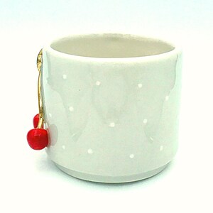 Handmade Cherry Mug: 24K Gold Christmas Gift immagine 6