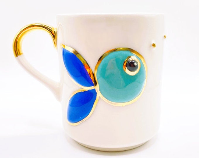 Fish Mug, Fish Cup, handmade mug, fish coffee mug, gold mug, cute mug, handmade mugs, handmade coffee mug, cute mugs, gold mugs, sea mug,mug
