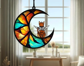 Personalized Cat Memorial Suncatcher: Cat Remembrance Gift