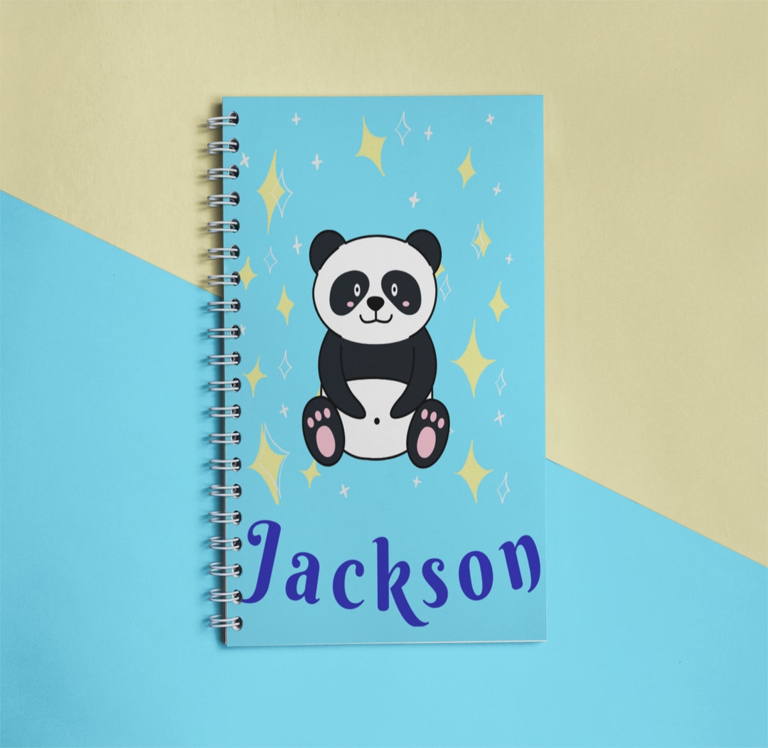Panda Notebook Personalized With Ruled Line Pages, Panda Journal ...