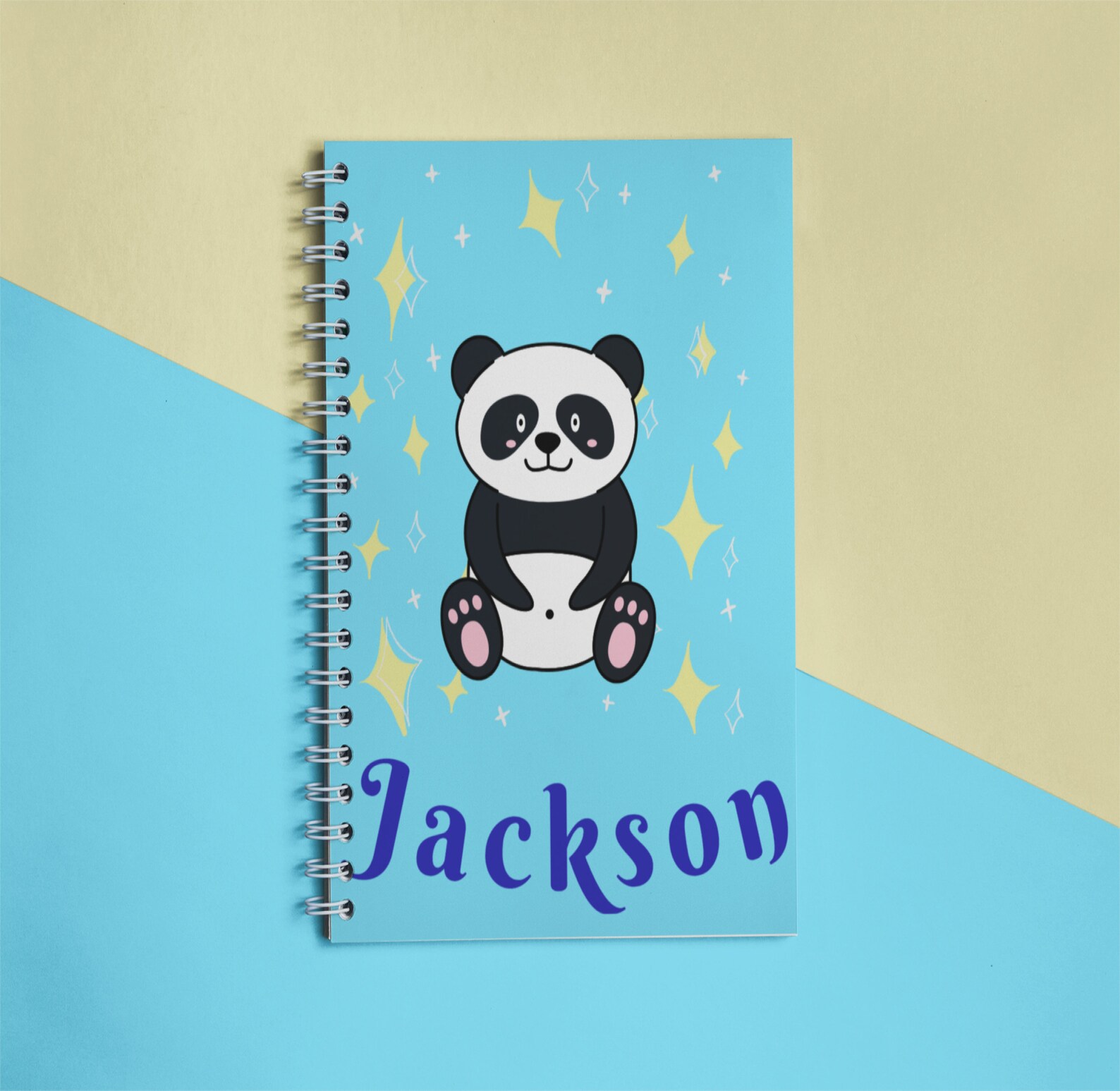Panda Notebook Personalized With Ruled Line Pages Panda Etsy
