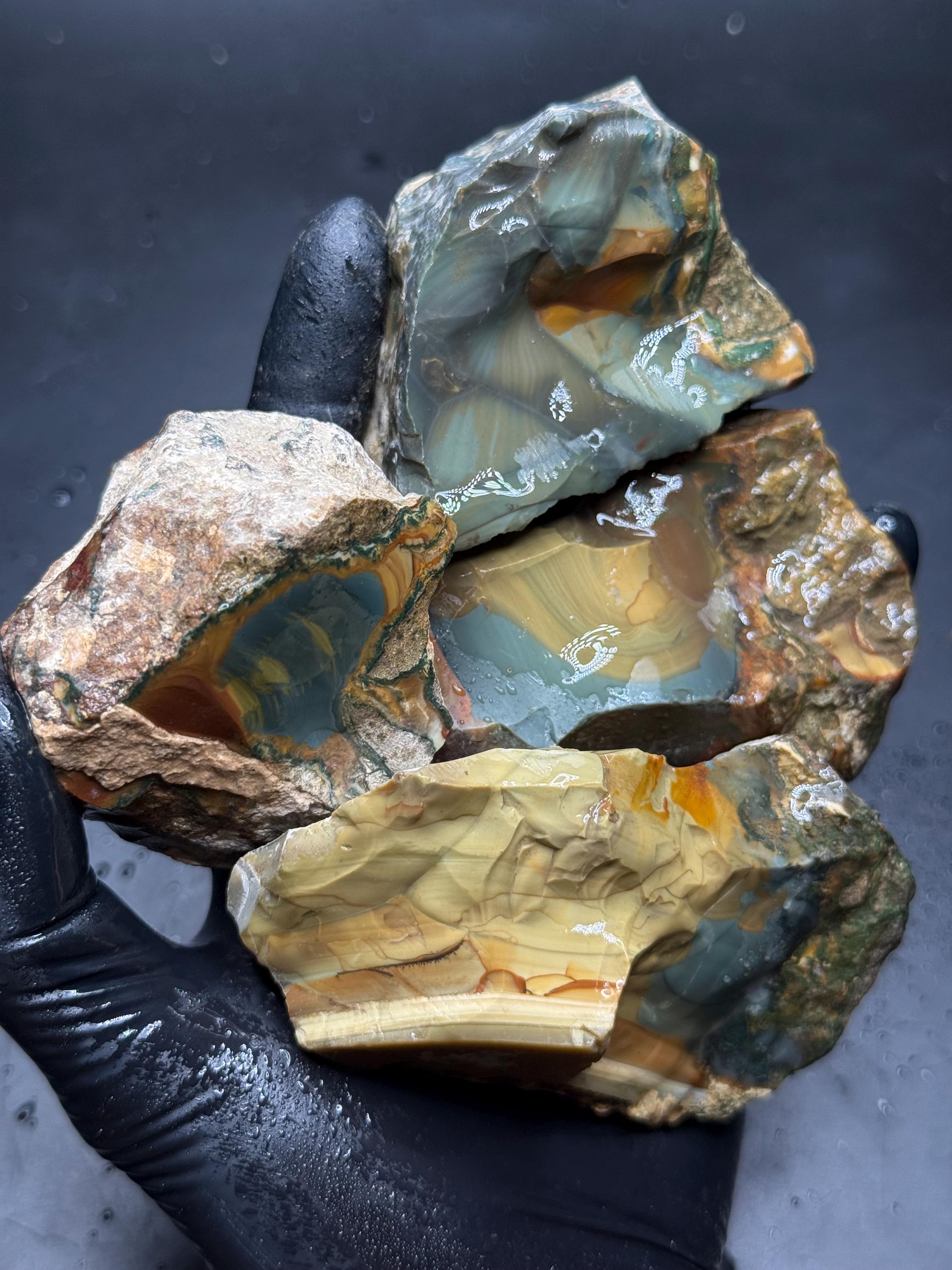 ブルーマウンテンジャスパー　鉱物　原石 模様石 宝石 美術 ﾌﾞﾙｰﾏｳﾝﾃﾝ ｼﾞｬｽﾊﾟｰ Blue Mountain Jasper - greenfloat