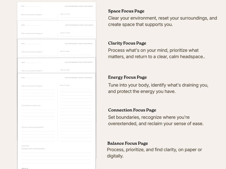Printable Journal Pages Mindfulness Ritual Worksheet Self Care Journal ...