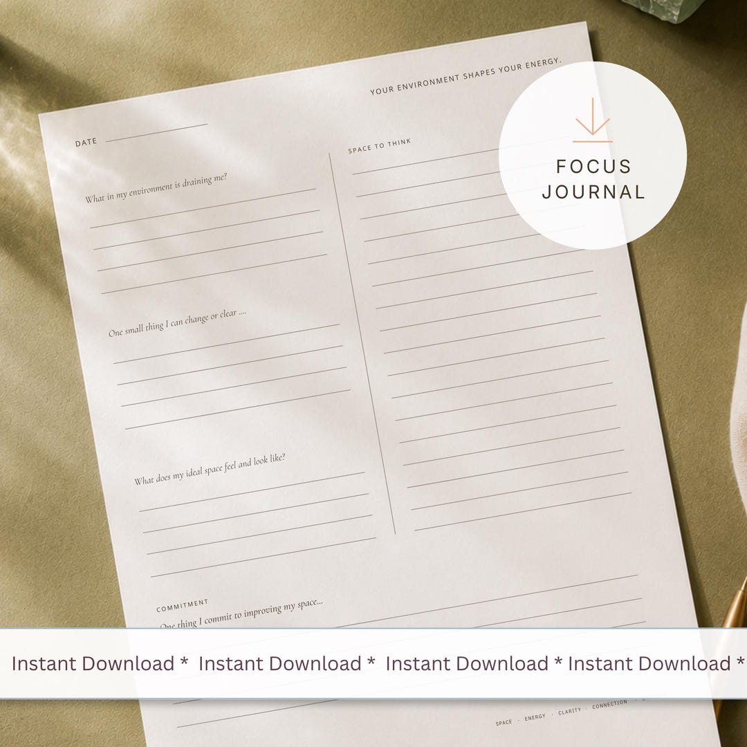 Printable Journal Pages Mindfulness Ritual Worksheet Self Care Journal ...