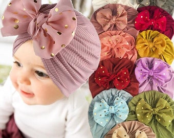 Baby knot turban ~ Baby Headwrap ~ Baby Hair Bow ~ Turban Bow Hat ~ Baby Turban Hat  ~ Baby Girl Turban Hat ~ Turban Head Wrap Cap