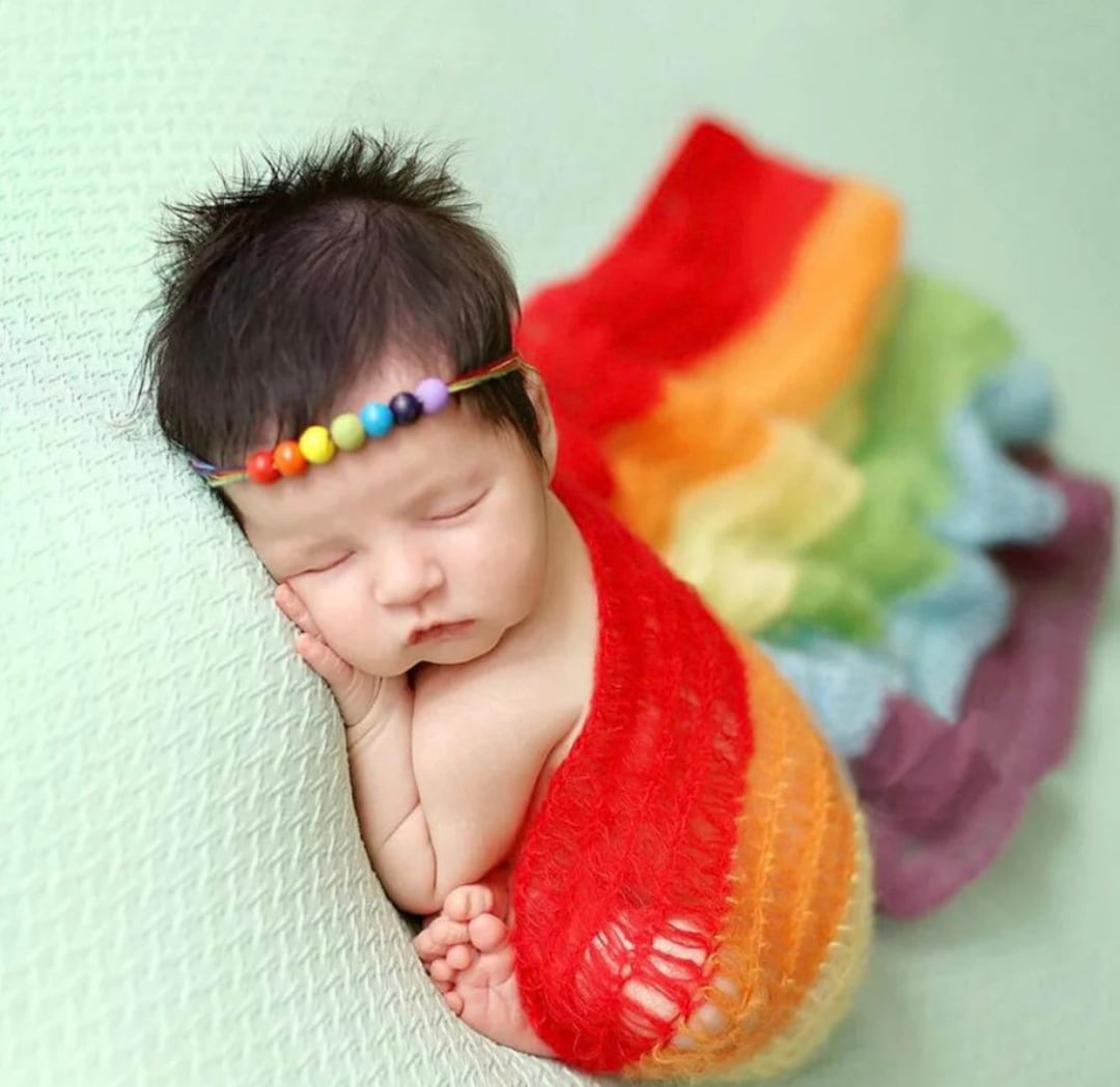 Newborn Stretch Wrap Newborn Photography Wrap Rainbow Baby Etsy