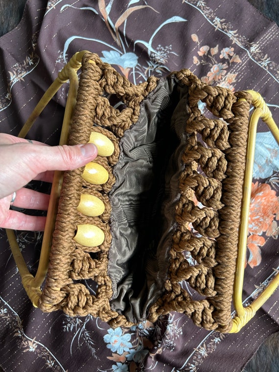 70s Macrame Shoulder Bag - image 4