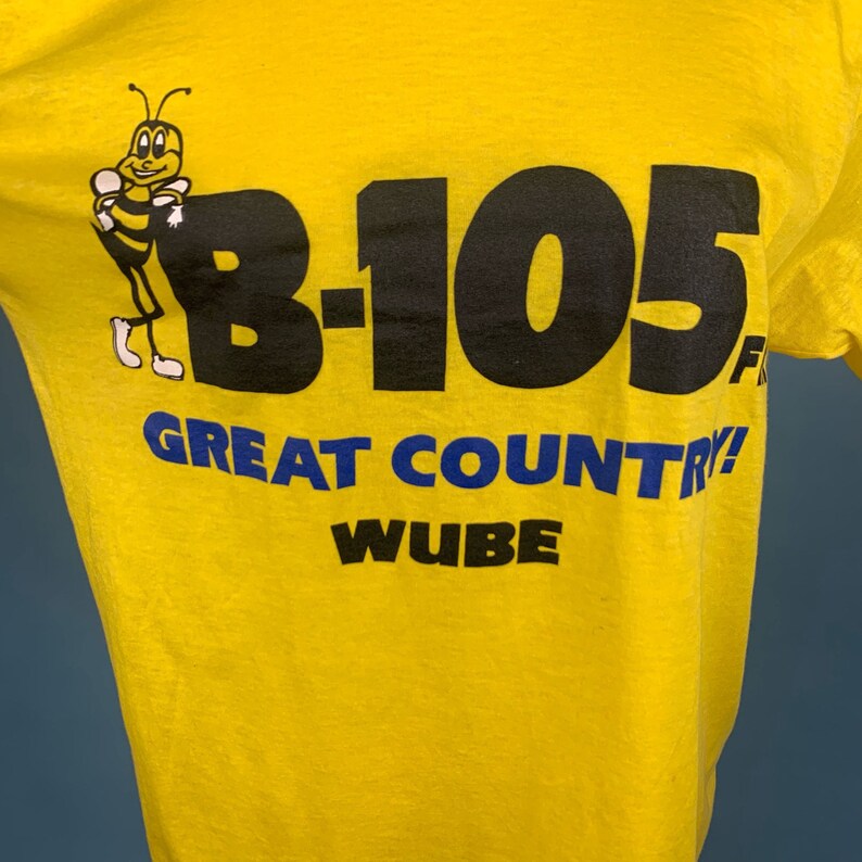 80s Vintage COUNTRY Radio B-105 FM T-shirt Sz L image 2