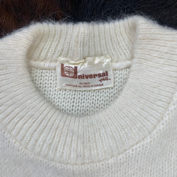 70s-80s vintage ARGYLE Neutral Tones Sweater Sz M… - image 8