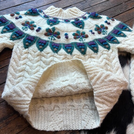 Vintage Woolrich Woman Ivory Cable Knit Sweater - image 3