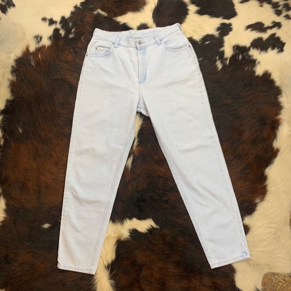 30x30 1980s Lee Light Wash Jeans Tagged Sz 14 - image 5