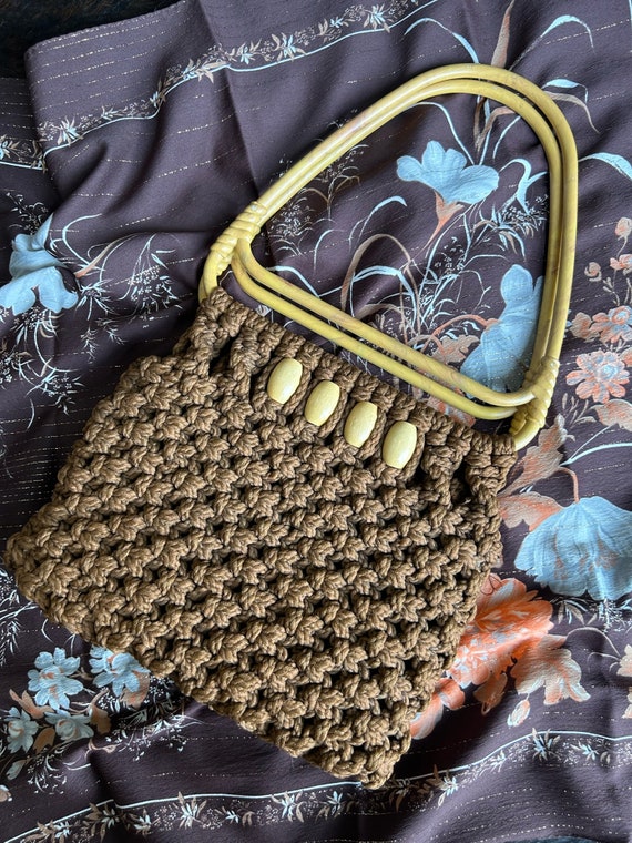 70s Macrame Shoulder Bag