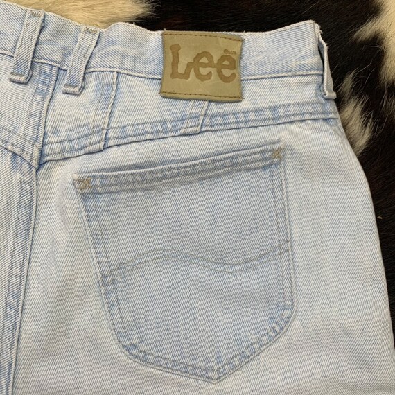 30x30 1980s Lee Light Wash Jeans Tagged Sz 14 - image 3