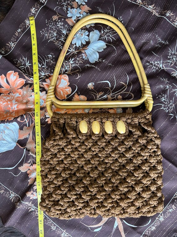 70s Macrame Shoulder Bag - image 8