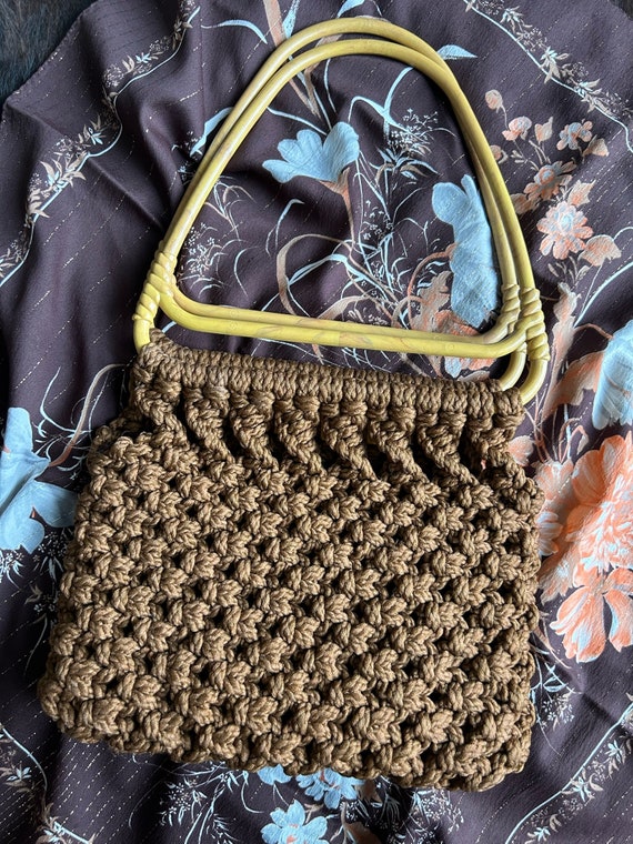 70s Macrame Shoulder Bag - image 9