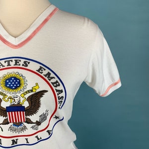 1980s Vintage SINGLE STITCH U.S. Embassy MANILA T-shirt Sz M image 6