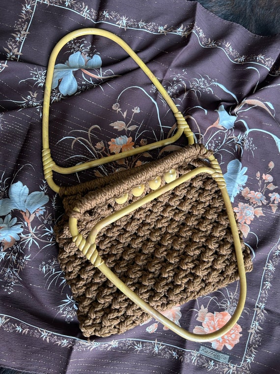 70s Macrame Shoulder Bag - image 7