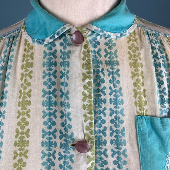 1950s/60s Vintage TIKI inspired PETER PAN Collar … - image 3