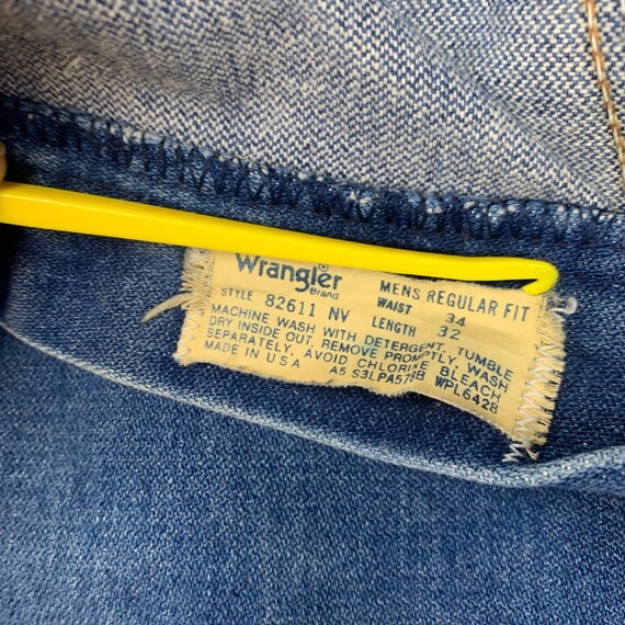 34x32 70s Vintage WRANGLER Denim MID Wash Jeans - image 9