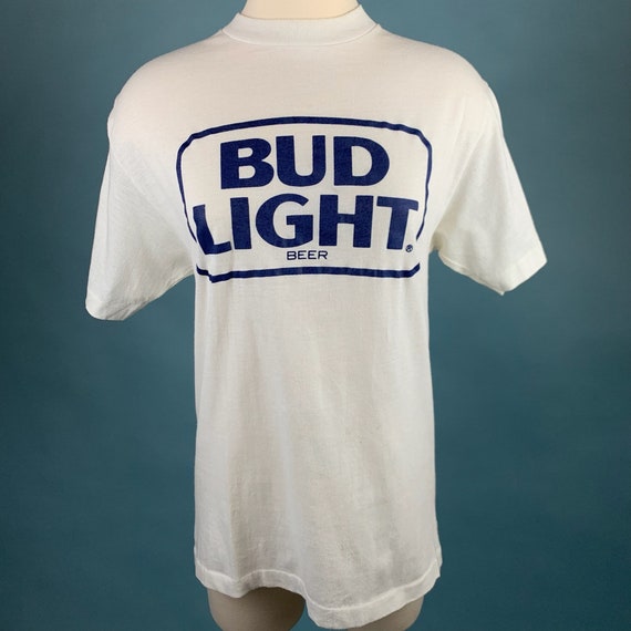 1980s Vintage BUD LIGHT T-shirt Sz Medium - image 1