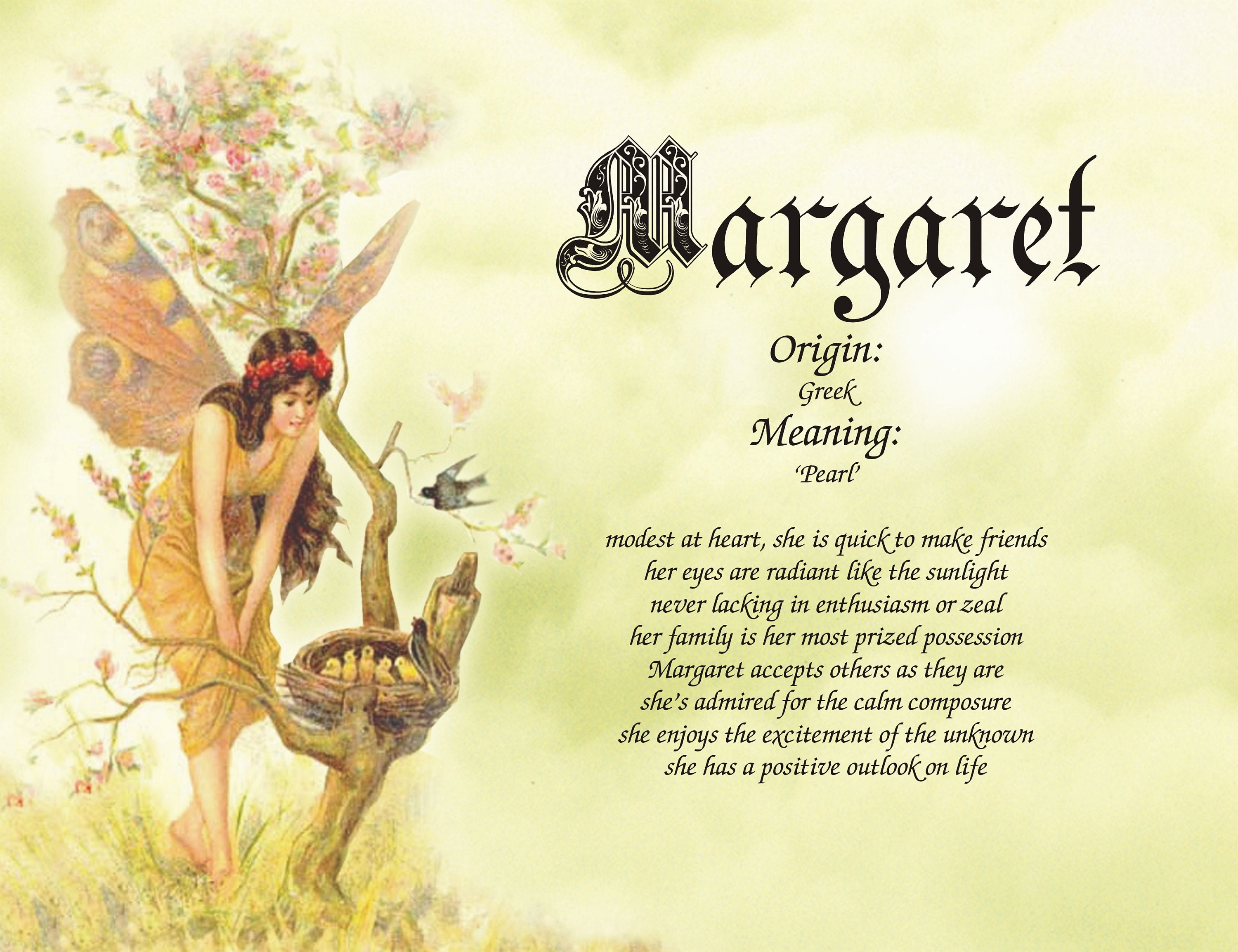 Signification de nom personnalisé Fée Signification prénom Etsy