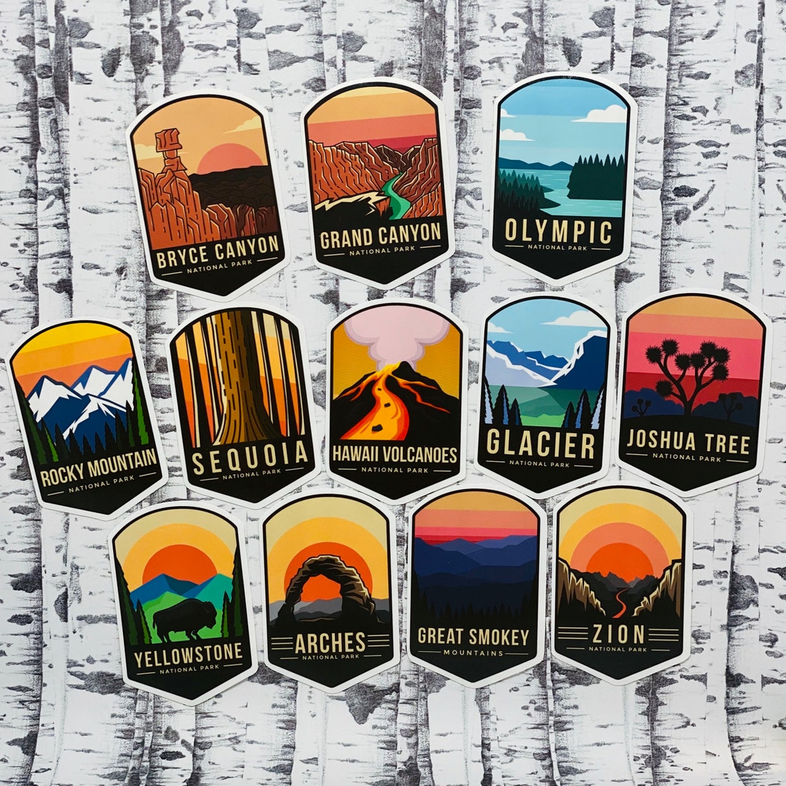 Waterproof National Park Stickerswater Bottle Sticker Hydro Etsy