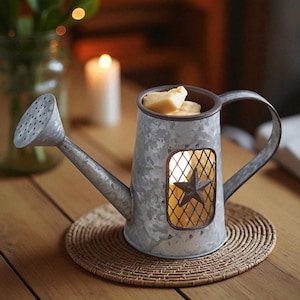 Rustic Star Watering Can Wax Melter | Vintage Style Wax Warmer