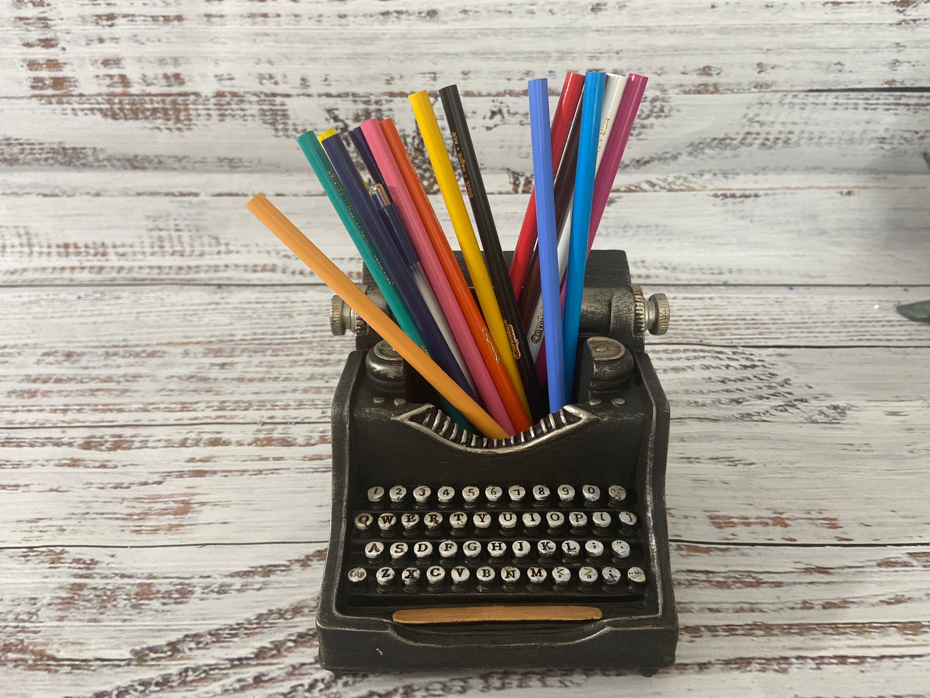 Typewriter Pen and Pencil Holder Hemingway Pencil Cup Retro Etsy 日本