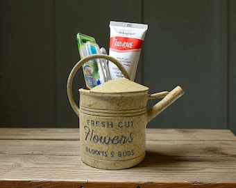 Garden Watering Can Toothbrush Holder | Resin Bathroom Organizer