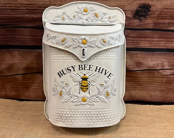 Busy Bee Wall-Mounted Rustic Mailbox Post Box
