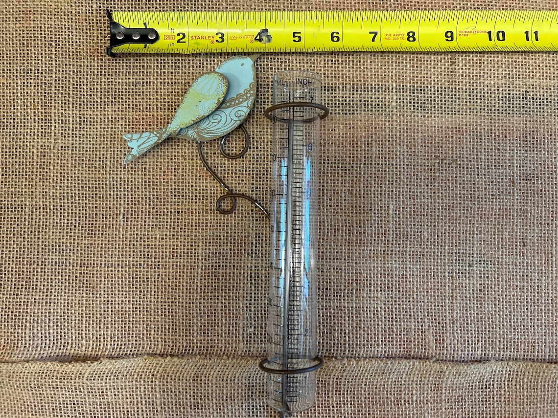 Paisley Bird Rain Gauge Rain Gauge Rain Gauge in Metal Etsy