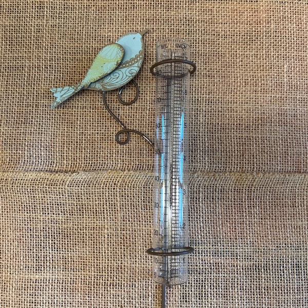 Rustic Blue Bird Garden Decor | Farmhouse Outdoor Decor | Yard Art