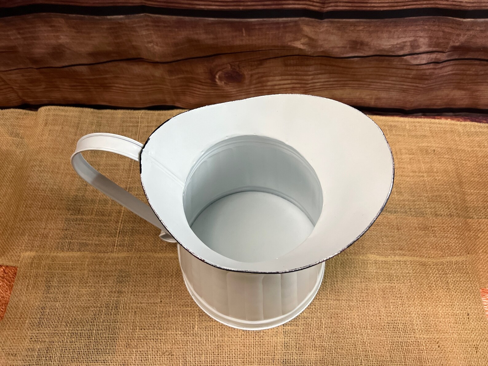 Ivory Farmhouse Metal Milk Pitcher Metal Farmhouse Milk Etsy