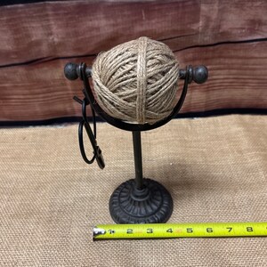 Twine Holder with Scissors Rustic Cast Iron Freestanding image 8