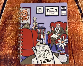 Spiral Whimsical Notebook - Therapy