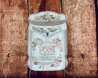 Shabby Chic Post Box with Vintage Floral Design