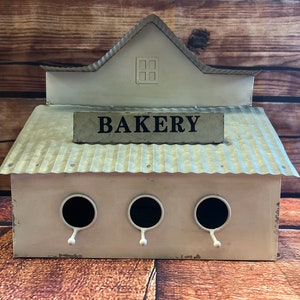 Rustic Bakery Birdhouse - Whimsical Avian Retreat for Your Yard