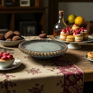 Rustic Wedding Cake Pedestal | Natural Wood Serving Tray