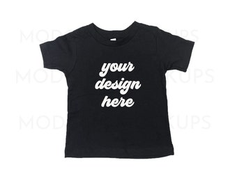 Bella Canvas 3001B Baby Black Tee Mockup (download digitale)
