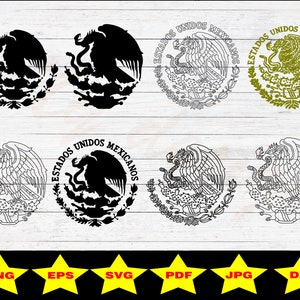 High-Quality Mexico Logo Vector Bundle for Instant Download Cricut silhouette svg Mexican eagle
