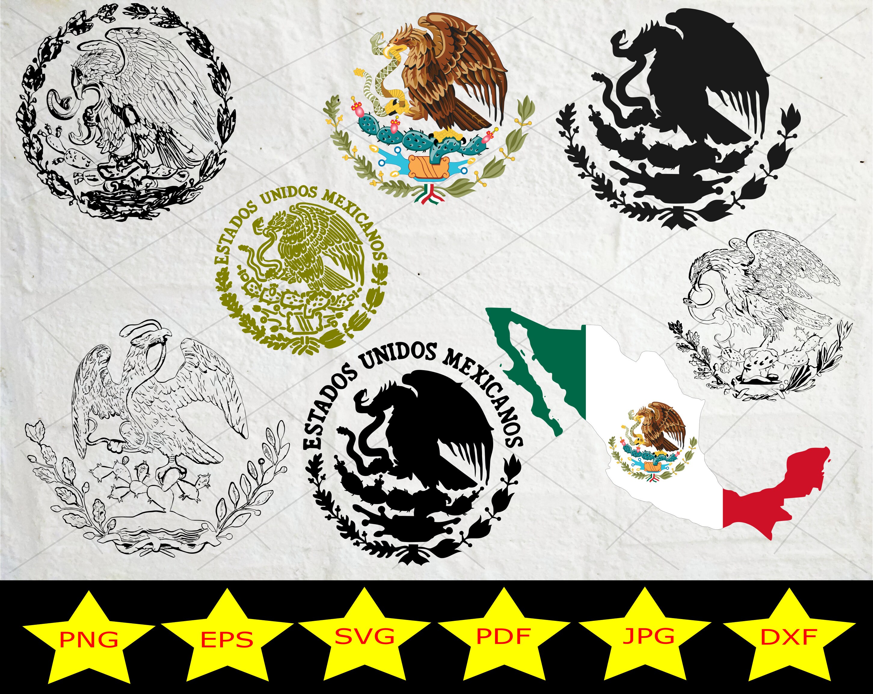Mexican Coat Of Arms Sticker Decal – Weatherproof – Mexico Flag Emblem MX